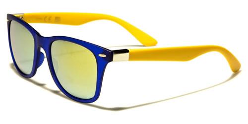 Mirrored Classic Unisex Sunglasses BLUE YELLOW YELLOW MIRROR Retro Optix wf15-mrvd