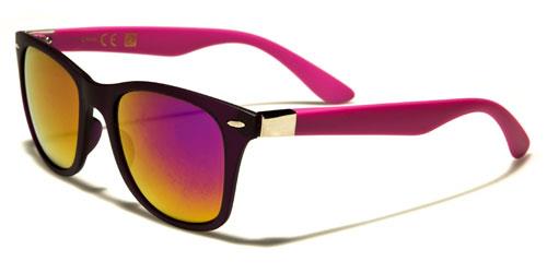 Mirrored Classic Unisex Sunglasses PURPLE PINK PURPLE MIRROR Retro Optix wf15-mrvf