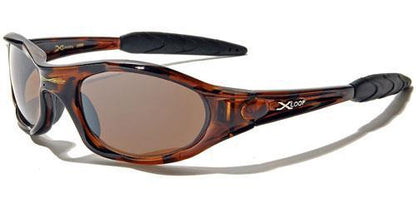 Small Xloop Wrap around Extreme Sports Sunglasses for Men x-loop xl01bmixf BROWN BROWN LENSE