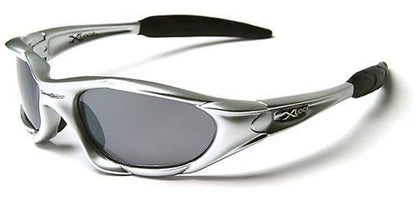 Small Xloop Wrap around Extreme Sports Sunglasses for Men SILVER SMOKE LENSES x-loop xl01mixf