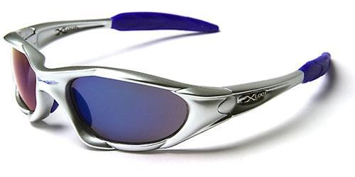 Small Xloop Wrap around Extreme Sports Sunglasses for Men SILVER BLUE MIRROR LENSES x-loop xl01mixg_35a19a5d-a022-4db6-aa45-e98b9b1a107f