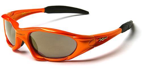 Small Xloop Wrap around Extreme Sports Sunglasses for Men ORANGE MIRROR LENSES x-loop xl01mixj