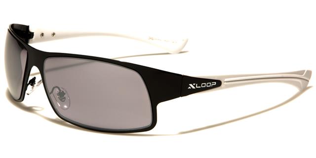 Mirrored Oversized Men's sports Xloop Pilot Metal Sunglasses