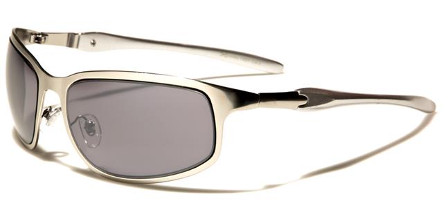 X-Loop Sports Wrap Around Semi-Rimless Mirrored sunglasses Silver White Smoke Lens x-loop xl1421b