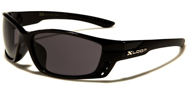 X-Loop Semi-Rimless Mirrored Sports Wrap sunglasses Unisex Black Smoke Lens x-loop xl2471a