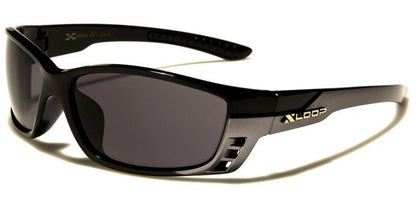 X-Loop Semi-Rimless Mirrored Sports Wrap sunglasses Unisex Black & Dark Grey Smoke Lens x-loop xl2471b