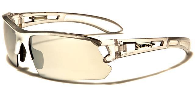 XLoop Unisex Semi-Rimless Extreme Sports Sunglasses Silver Clear Silver Mirror Lens x-loop xl2495b