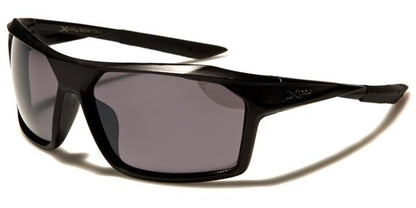 Coloured Sports Wrap Around Mirrored Sunglasses Matt Black Smoke lens x-loop xl2541a