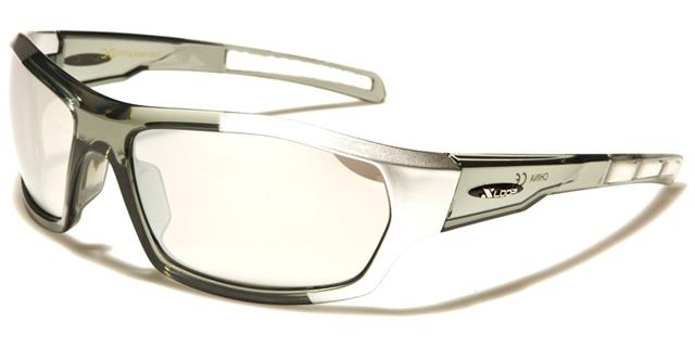 X-Loop Cricket Mirrored Sports Wrap sunglasses Grey Tint Silver Silver Mirror Lens x-loop xl2569b