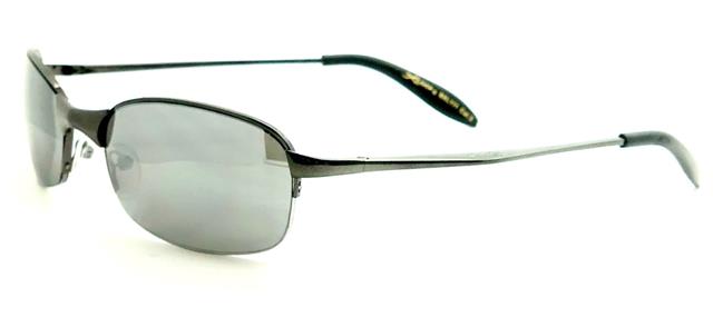 X-Loop Semi-Rimless Mirrored Sports Wrap Metal sunglasses Dark Grey Black Mirrored Smoked Lens x-loop xl26mixI