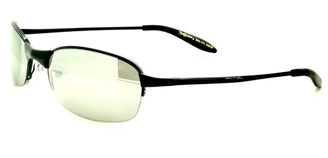 X-Loop Semi-Rimless Mirrored Sports Wrap Metal sunglasses Black Black Mirrored Smoke Lens x-loop xl26mixaa