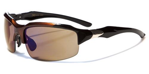 X-Loop Semi-Rimless Cycling Sports sunglasses BLACK & BROWN x-loop xl459mixc