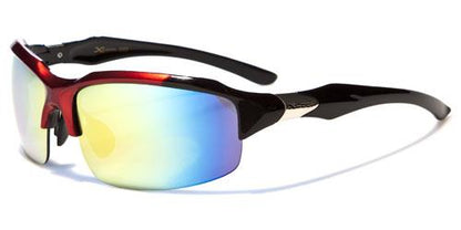 X-Loop Semi-Rimless Cycling Sports sunglasses BLACK & RED x-loop xl459mixd