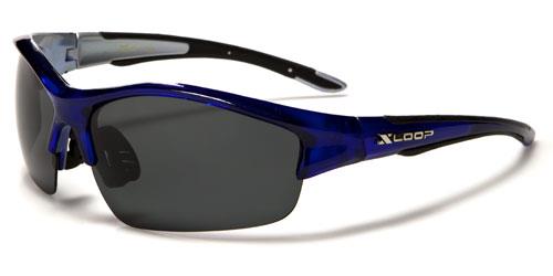 Sports Semi-Rimless Polarized Wrap Sunglasses Unisex Blue x-loop xl481pze