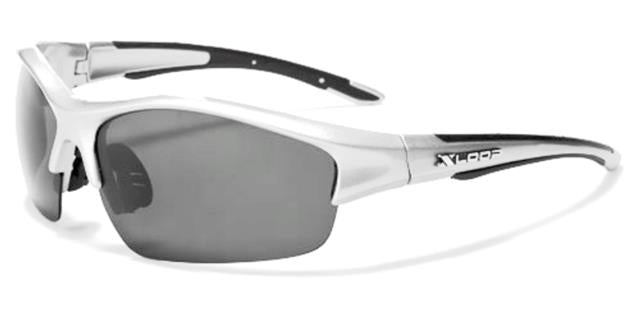 Sports Semi-Rimless Polarized Wrap Sunglasses Unisex White x-loop xl481pzf