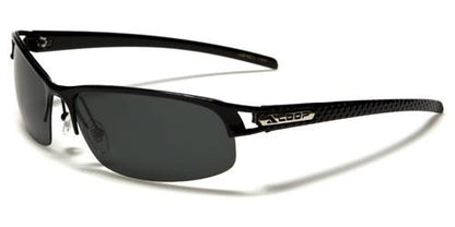 Xloop Polarized Sport Sunglasses Semi Rimless Golf Fishing BLACK SMOKE LENSES x-loop xl564pza
