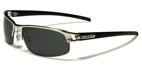 Xloop Polarized Sport Sunglasses Semi Rimless Golf Fishing SILVER BLACK SMOKE LENSES x-loop xl564pzd