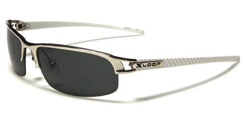 Xloop Polarized Sport Sunglasses Semi Rimless Golf Fishing SLVER WHITE SMOKE LENSES x-loop xl564pze