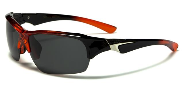 Polarized Sports Big Wrap Driving Golf Sunglasses Black Orange Black Lens x-loop xl578pzc