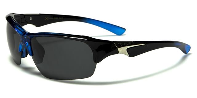 Polarized Sports Big Wrap Driving Golf Sunglasses Black Blue Black Lens x-loop xl578pzf