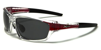 Polarized Xloop Sports Wrap Around Sunglasses Great for Driving Red & Clear Smoke Lens x-loop xl610pzc