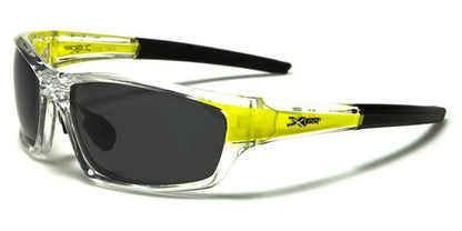 Polarized Xloop Sports Wrap Around Sunglasses Great for Driving Yellow & Clear Smoke Lens x-loop xl610pzf